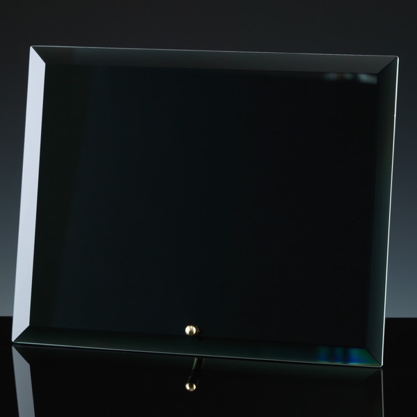 Black Mirror 12mm Bevel Plaque 10x8 inch, Single, Satin Boxed