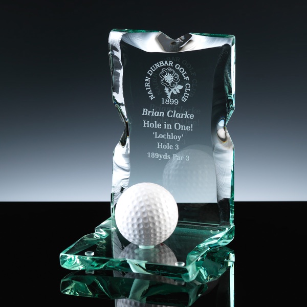 Copinsay 145mm Ice Block Golf Trophy, Single, Blue Boxed