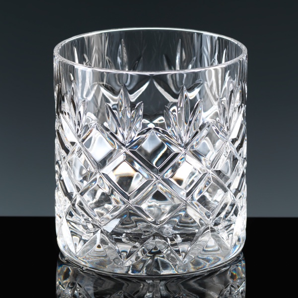 Earle Range Fully Cut 24% Lead Crystal 10oz Mixer Glass, Single, Blue Boxed