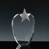 Fusion Crystal Award 6 inch Opal Star, Single, Velvet Casket, Seconds