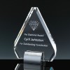 Fusion Crystal Award 7.5 inch Diamond Base, Single, Velvet Casket