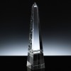 Optical Crystal Award 12 inch Nairn Obelisk, Single, Velvet Casket