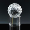 Optical Crystal Sports Trophies 3 inch Golf Ball, Single, Velvet Casket