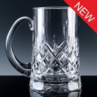 Inverness Crystal Premier Fully Cut 1 Pint Tankard, Blue Boxed, Single