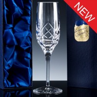 Inverness Crystal Premier Panelled 24% Lead Crystal 6oz Champagne Flute, Satin Boxed