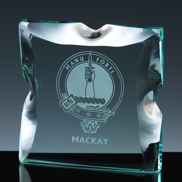 Scottish Clan Gift Crest Paperweight, Single, Blue Boxed