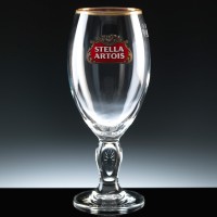 Stella Artois Branded 1 Pint Beer Glass, Single, Blue Boxed
