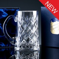 Inverness Crystal Traditional Fully Cut 1 Pint Tankard, Satin Boxed, Single